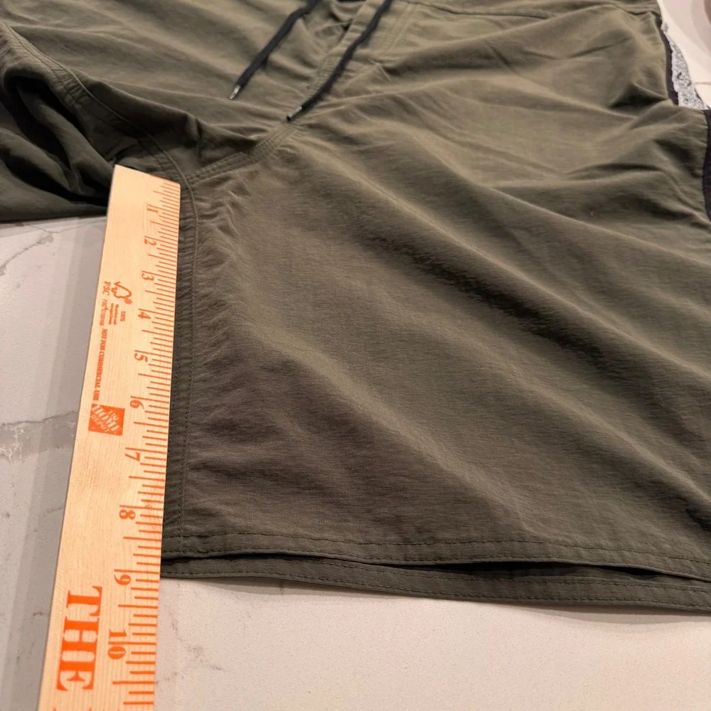 Cocoa Beach Surf Company‎ Mens Board Shorts Olive Green Side Tape Logo Size 40